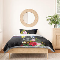 Cook Islands Independence Day Bedding Set Maroro and Kakaia with Hibiscus Flower Polynesian Pattern LT03 - Polynesian Pride