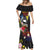 Cook Islands Independence Day Mermaid Dress Maroro and Kakaia with Hibiscus Flower Polynesian Pattern