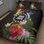 Cook Islands Independence Day Quilt Bed Set Maroro and Kakaia with Hibiscus Flower Polynesian Pattern