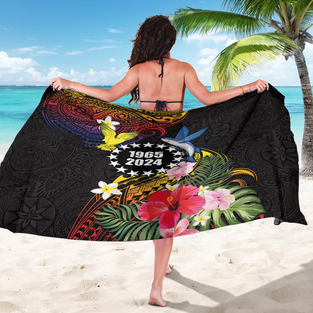 Cook Islands Independence Day Sarong Maroro and Kakaia with Hibiscus Flower Polynesian Pattern LT03 - Polynesian Pride