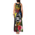 Cook Islands Independence Day Tank Maxi Dress Maroro and Kakaia with Hibiscus Flower Polynesian Pattern