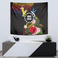 Cook Islands Independence Day Tapestry Maroro and Kakaia with Hibiscus Flower Polynesian Pattern LT03 - Polynesian Pride