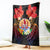 French Polynesia Bastille Day Blanket Tiare Flower and National Seal Polynesian Pattern