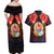 French Polynesia Bastille Day Couples Matching Off Shoulder Maxi Dress and Hawaiian Shirt Tiare Flower and National Seal Polynesian Pattern