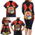 French Polynesia Bastille Day Family Matching Long Sleeve Bodycon Dress and Hawaiian Shirt Tiare Flower and National Seal Polynesian Pattern