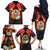 French Polynesia Bastille Day Family Matching Off The Shoulder Long Sleeve Dress and Hawaiian Shirt Tiare Flower and National Seal Polynesian Pattern