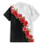 Hawaii Red Hibiscus Flowers Hawaiian Shirt Polynesian Pattern With Half Black White Version