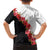 Hawaii Red Hibiscus Flowers Hawaiian Shirt Polynesian Pattern With Half Black White Version