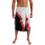 Hawaii Red Hibiscus Flowers Lavalava Polynesian Pattern With Half Black White Version