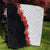 Hawaii Red Hibiscus Flowers Quilt Polynesian Pattern With Half Black White Version