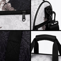 Hawaii Grayscale Hibiscus Flowers Duffle Bag LT03 - Polynesian Pride