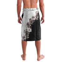 Hawaii Grayscale Hibiscus Flowers Lavalava Polynesian Pattern With Half Black White Version LT03 - Polynesian Pride