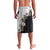 Hawaii Grayscale Hibiscus Flowers Lavalava Polynesian Pattern With Half Black White Version