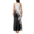 Hawaii Grayscale Hibiscus Flowers Tank Maxi Dress Polynesian Pattern With Half Black White Version