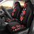 Hawaii Hibiscus and Plumeria Flowers Car Seat Cover Tapa Tribal Pattern Half Style Colorful Mode