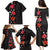 Hawaii Hibiscus and Plumeria Flowers Family Matching Puletasi and Hawaiian Shirt Tapa Tribal Pattern Half Style Colorful Mode