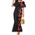 Hawaii Hibiscus and Plumeria Flowers Mermaid Dress Tapa Tribal Pattern Half Style Colorful Mode