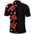 Hawaii Hibiscus and Plumeria Flowers Polo Shirt Tapa Tribal Pattern Half Style Colorful Mode