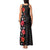 Hawaii Hibiscus and Plumeria Flowers Tank Maxi Dress Tapa Tribal Pattern Half Style Colorful Mode