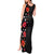 Hawaii Hibiscus and Plumeria Flowers Tank Maxi Dress Tapa Tribal Pattern Half Style Colorful Mode