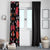 Hawaii Hibiscus and Plumeria Flowers Window Curtain Tapa Tribal Pattern Half Style Colorful Mode