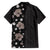 Hawaii Hibiscus and Plumeria Flowers Family Matching Long Sleeve Bodycon Dress and Hawaiian Shirt Tapa Tribal Pattern Half Style Grayscale Mode