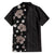 Hawaii Hibiscus and Plumeria Flowers Family Matching Short Sleeve Bodycon Dress and Hawaiian Shirt Tapa Tribal Pattern Half Style Grayscale Mode