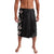 Hawaii Hibiscus and Plumeria Flowers Lavalava Tapa Tribal Pattern Half Style Grayscale Mode