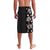 Hawaii Hibiscus and Plumeria Flowers Lavalava Tapa Tribal Pattern Half Style Grayscale Mode