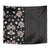 Hawaii Hibiscus and Plumeria Flowers Tapestry Tapa Tribal Pattern Half Style Grayscale Mode