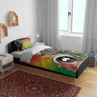 Vanuatu and Australia Together Bedding Set Kangaroo with Pig Tusk Indigenous Pattern LT03 - Polynesian Pride