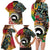 Vanuatu and Australia Together Family Matching Long Sleeve Bodycon Dress and Hawaiian Shirt Kangaroo with Pig Tusk Indigenous Pattern