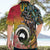 Vanuatu and Australia Together Hawaiian Shirt Kangaroo with Pig Tusk Indigenous Pattern