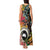 Vanuatu and Australia Together Tank Maxi Dress Kangaroo with Pig Tusk Indigenous Pattern