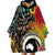 Vanuatu and Australia Together Wearable Blanket Hoodie Kangaroo with Pig Tusk Indigenous Pattern