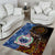 Samoa and Australia Together Area Rug Kangaroo and Tribal Hibiscus Aboriginal Pattern