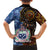 Samoa and Australia Together Kid Hawaiian Shirt Kangaroo and Tribal Hibiscus Aboriginal Pattern