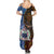 Samoa and Australia Together Summer Maxi Dress Kangaroo and Tribal Hibiscus Aboriginal Pattern