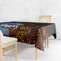 Samoa and Australia Together Tablecloth Kangaroo and Tribal Hibiscus Aboriginal Pattern LT03 - Polynesian Pride