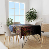 Samoa and Australia Together Tablecloth Kangaroo and Tribal Hibiscus Aboriginal Pattern LT03 - Polynesian Pride