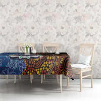 Samoa and Australia Together Tablecloth Kangaroo and Tribal Hibiscus Aboriginal Pattern LT03 - Polynesian Pride