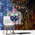 Samoa and Australia Together Window Curtain Kangaroo and Tribal Hibiscus Aboriginal Pattern