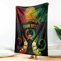 Personalised Pohnpei Independence Day Blanket Polynesian Tattoo and Plumeria Reggae Color LT03 - Polynesian Pride