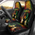 Personalised Pohnpei Independence Day Car Seat Cover Polynesian Tattoo and Plumeria Reggae Color