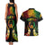 Personalised Pohnpei Independence Day Couples Matching Tank Maxi Dress and Hawaiian Shirt Polynesian Tattoo and Plumeria Reggae Color