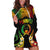 Personalised Pohnpei Independence Day Hoodie Dress Polynesian Tattoo and Plumeria Reggae Color