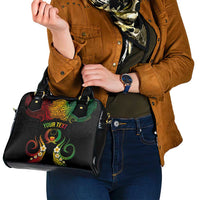 Personalised Pohnpei Independence Day Shoulder Handbag Polynesian Tattoo and Plumeria Reggae Color LT03 - Polynesian Pride
