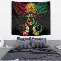 Personalised Pohnpei Independence Day Tapestry Polynesian Tattoo and Plumeria Reggae Color LT03 - Polynesian Pride