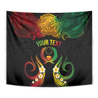 Personalised Pohnpei Independence Day Tapestry Polynesian Tattoo and Plumeria Reggae Color LT03 - Polynesian Pride