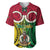 Vanuatu Baseball Jersey Pig Tusk Mix Maori Pattern and Namele Leaf LT03 Red - Polynesian Pride